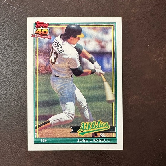 Topps Other - 1991 Topps 40 Years Of Baseball #700 Jose Canseco Oakland Athletics Rare